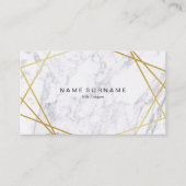 Modern Geometric Pattern Marble Visitekaartje (Voorkant)