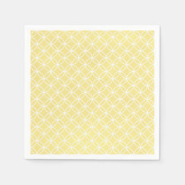 Modern Geometric Pattern Sunny Pastel Yellow Servet