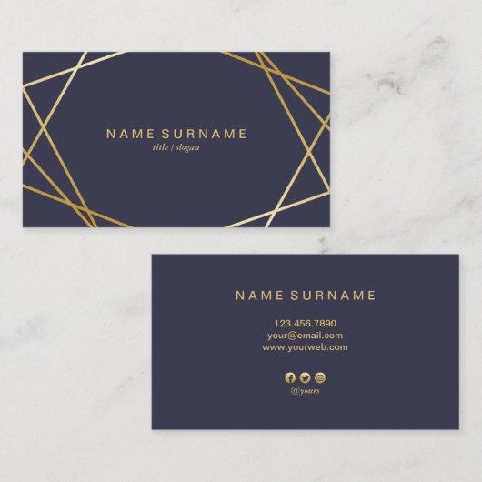 Modern Geometric Pattern Visitekaartje (Voorkant / Achterkant)