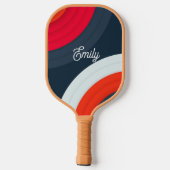 Modern Geometric Personalized Script Name Pickleball Paddle (Achterkant)