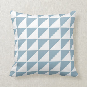 Modern Geometric Pillow in Aquamarine Blue Kussen