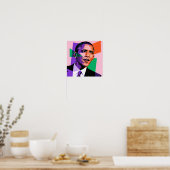 Modern Geometric Portrait of Barack Obama Poster (Keuken)