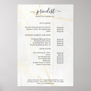 Modern Geometric Price List Poster