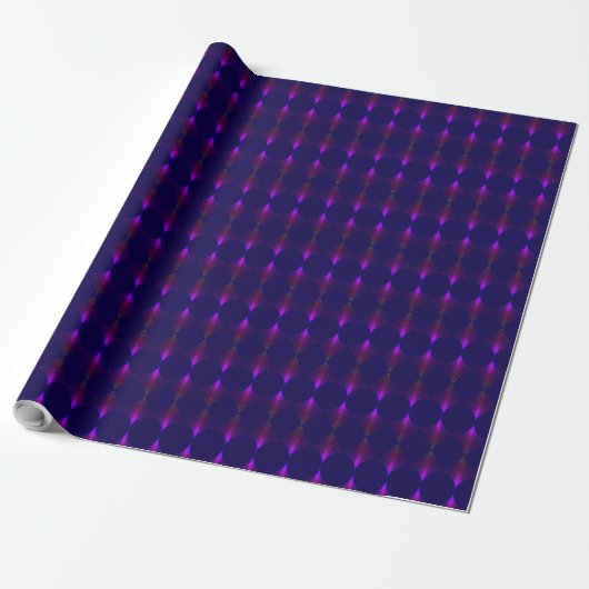 Modern Geometric Purple Gift Wrap with Luminescent Cadeaupapier (Uitgerold)