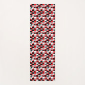 Modern Geometric Red Grey Black Pattern Yogamat (Voorkant)