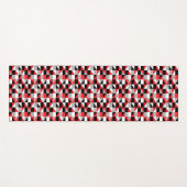 Modern Geometric Red Grey Black Pattern Yogamat (Voorkant (horizontaal))
