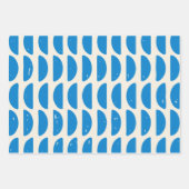 Modern Geometric Shapes Pattern in Blue Inpakpapier Vel (Voorkant 2)