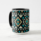 Modern Geometric Southwest Style  Mok (Voorkant links)