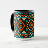 Modern Geometric Southwest Style  Mok (Voorkant links)
