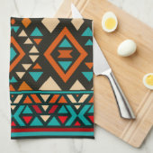 Modern Geometric Southwest Style Theedoek (Quarter Fold)