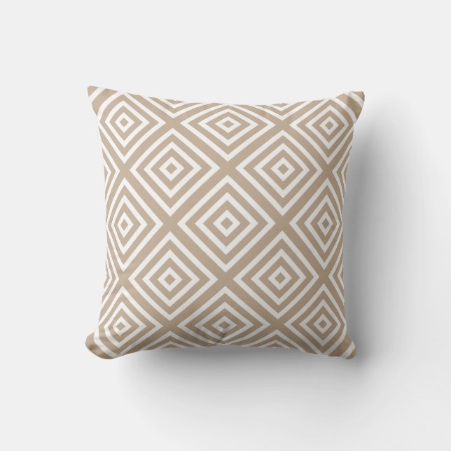 Modern Geometric Squares Patroonzand Kussen (Voorkant)