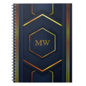 Modern Geometric Stylish Monogram Notitieboek (Voorkant)