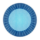 Modern Geometric Sunburst - Cobalt Blue en Aqua Snijplank (Voorkant)