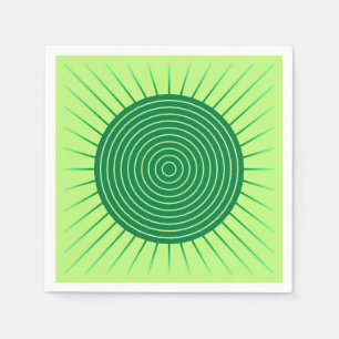 Modern Geometric Sunburst - Emerald Green en Limoe Servet