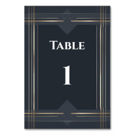 Modern Geometric Table Number –Wedding & Event Kaart