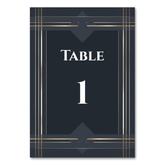 Modern Geometric Table Number –Wedding & Event Kaart (Voorkant)