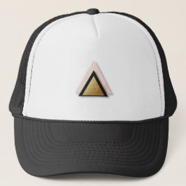 Modern Geometric Triangle Trucker Hat – Minimalist Trucker Pet