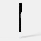 Modern Geometric Zig Zag Pattern Black & White iPhone 15 Hoesje (Rechterkant)