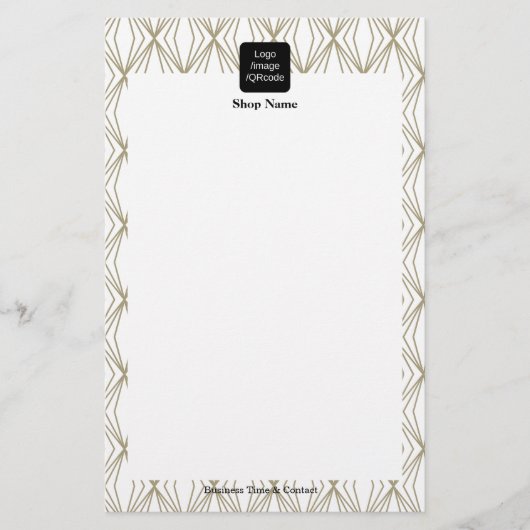 Modern Geometrie Patroon Menu Wit (Voorkant)