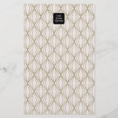 Modern Geometrie Patroon Menu Wit (Achterkant)
