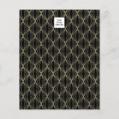 Modern geometriepatroon zwart flyer (Achterkant)