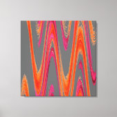 Modern Geometrisch Abstract Grijs Sinaasappel Hot  Canvas Afdruk (Voorkant)