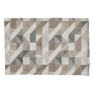Modern geometrisch Abstract - neutraal beige en gr Kussensloop