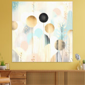 Modern geometrisch abstract pastelpatroon canvas afdruk (Insitu (Woonkamer))