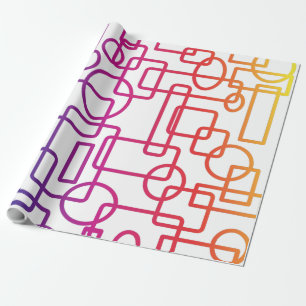 MODERN GEOMETRISCH ABSTRACT PATROON CADEAUPAPIER