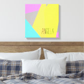 modern geometrisch abstract voeg een naamwandkunst canvas afdruk (Insitu (Slaapkamer))