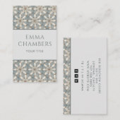 Modern geometrisch Abstract vormenpatroon Visitekaartje (Voorkant / Achterkant)