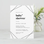 Modern geometrisch Baby shower Kaart (Staand voorkant)