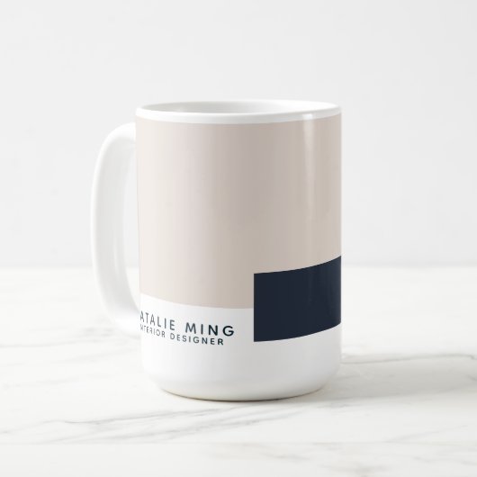Modern Geometrisch bedrijf Koffiemok (Voorkant links)