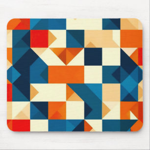 🟦 Modern Geometrisch Bureaumatje Voor Creatieve W Muismat