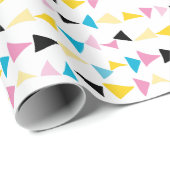 Modern geometrisch confetti patroon cadeaupapier (Rol Hoek)