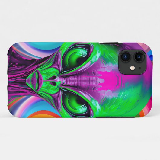 Modern Geometrisch Kleurrijk Alien Case-Mate iPhone Case (Achterkant (horizontaal))