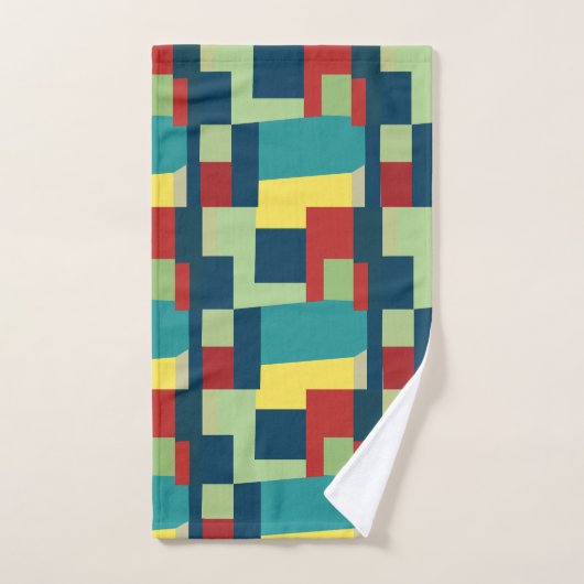 Modern geometrisch kleurrijk bad handdoek (Handdoek)