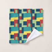 Modern geometrisch kleurrijk bad handdoek (Wasdoekje)