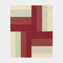 Modern geometrisch kruispatroon fleece deken