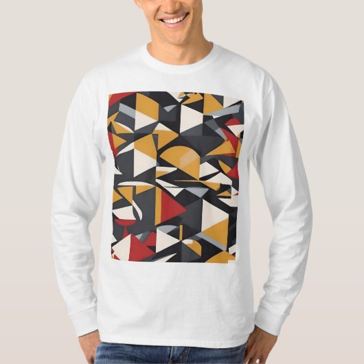 Modern geometrisch minimalistisch T-shirt (Voorkant)
