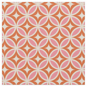 Modern geometrisch motief roze Sinaasappel uit het Stof