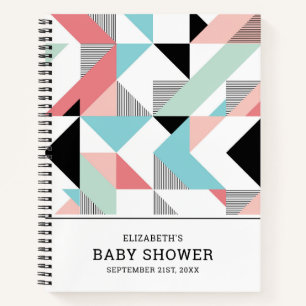 Modern geometrisch patroon   BABY SHOWER Notitieboek