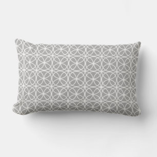 Modern geometrisch patroon grijze lumbar pillow kussen