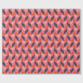 Modern Geometrisch Patroon Helder Heet Roze Sinaas Cadeaupapier (Vlak)