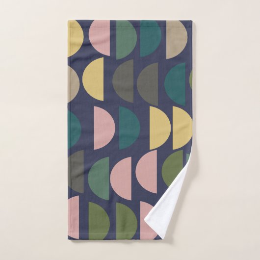 Modern geometrisch patroon in pasteelaardbedekking bad handdoek (Handdoek)