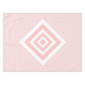 Modern geometrisch patroon licht roze en wit tafelkleed (Voorkant (Horizontaal))