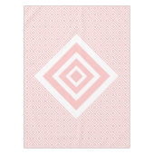 Modern geometrisch patroon licht roze en wit tafelkleed (Voorkant)