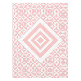 Modern geometrisch patroon licht roze en wit tafelkleed