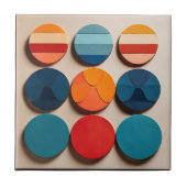 Modern geometrisch patroon met middelmatige midden tegeltje (Voorkant)