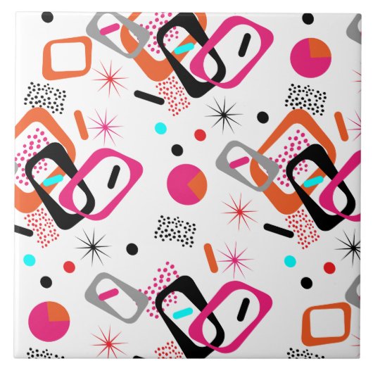 Modern geometrisch patroon met middelmatige midden tegeltje (Voorkant)